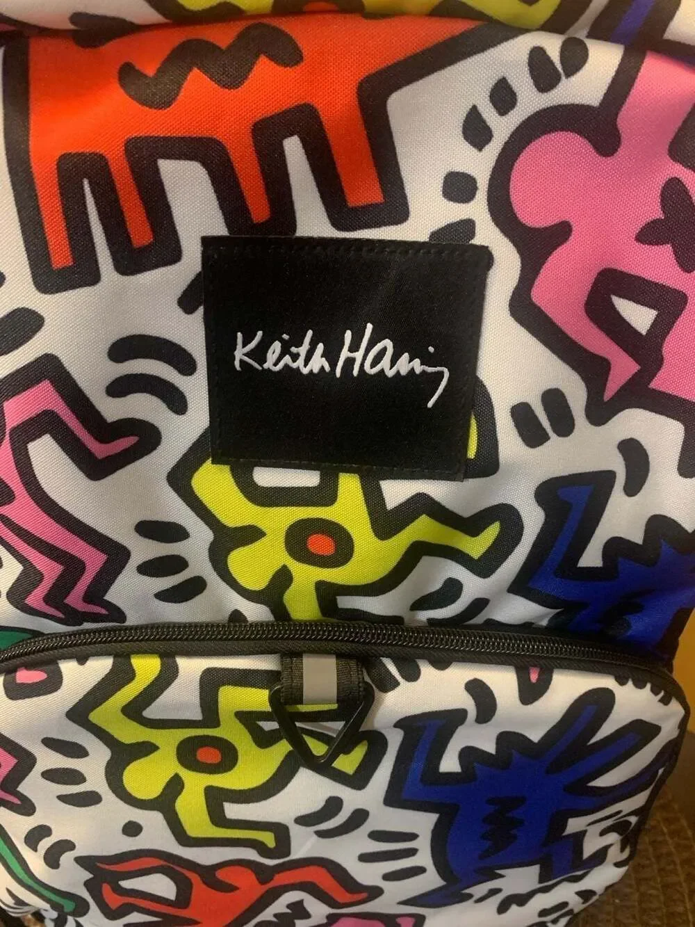 Keith Haring All Over Print Dancing Figures Backpack by Mad Engine EUC